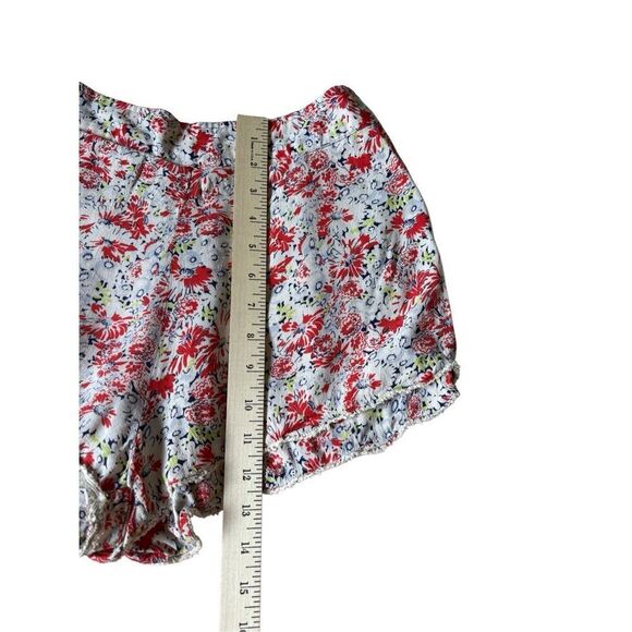 Free People Floral Scalloped Hem Shorts Size S Girly Romantic Ditsy Boho Cream R - Picture 6 of 8